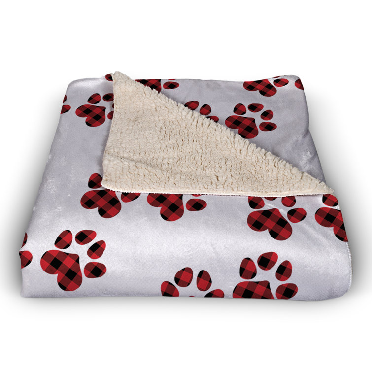 Paw print hotsell fleece throw